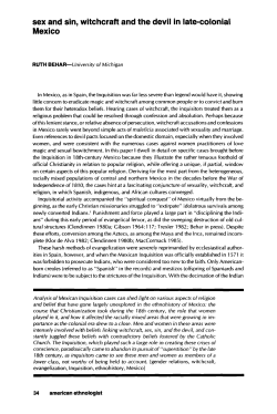 sex and sin, witchcraft and the devil in late