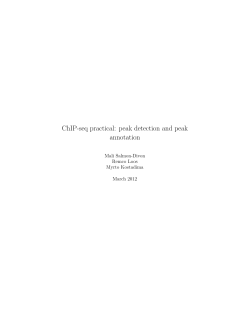 ChIP-seq practical: peak detection and peak