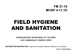 MCRP 4-11.1D Field Hygiene and Sanitation