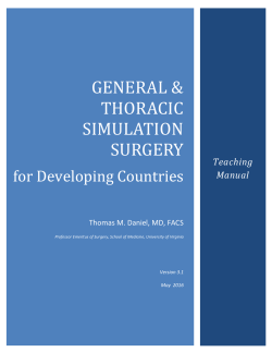 Manual - Thoracic Surgery Education