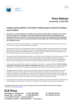 Press release - European Court of Auditors