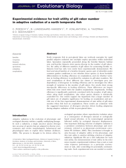 Experimental evidence for trait utility of gill raker number in adaptive