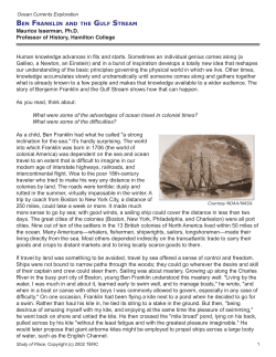 Ben Franklin and the Gulf Stream