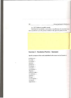 Exercise 3 - Vocabulary Practice - Synonyms