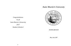 Scholars Day program - Saint Martin`s University