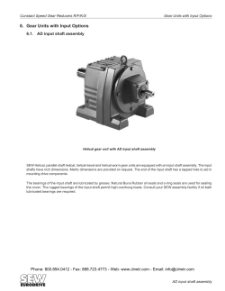 SEW Eurodrive AD Input Shaft Assembly