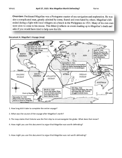 WHaG April 27, 1521: Was Magellan Worth Defending? Name
