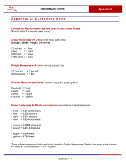 Appendix C: Customary Units