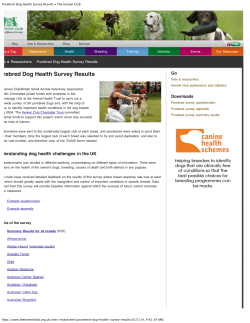 Purebred Dog Health Survey Results &bull; The Kennel Club
