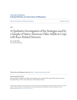 A Qualitative Investigation of the Strategies used by a Sample of