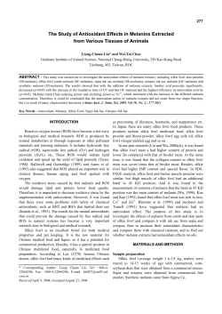 The Study of Antioxidant Effects in Melanins Extracted from Various