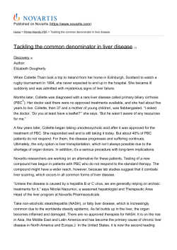 Tackling the common denominator in liver disease