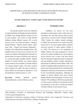 histological exploration of graafian and atretic follicles of buffalo ovary