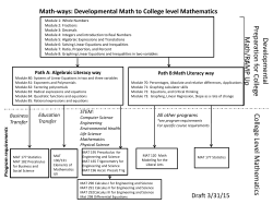 Math-ways - Middlesex Community College
