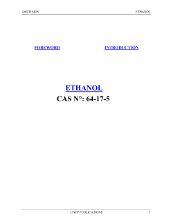 ethanol cas n°: 64-17-5 - Organisation for Economic Co
