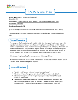 Honey, I Engineered Our Food - Community Resources for Science