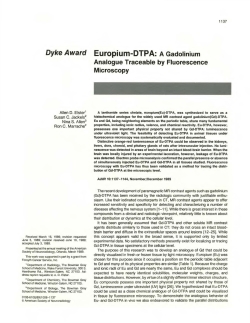 Europium-DTPA: A Gadolinium Analogue Traceable by