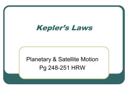 Kepler`s Laws