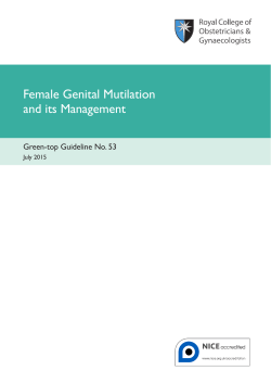 Female Genital Mutilation and its Management