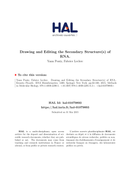Drawing and Editing the Secondary Structure(s) of RNA. - HAL