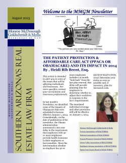 August 2013 Newsletter - Tucson Real Estate Attorneys