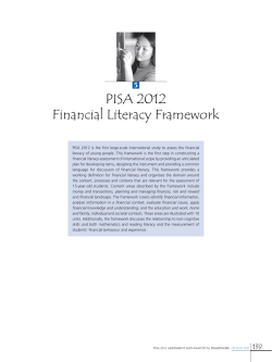 PISA 2012 Financial Literacy Framework