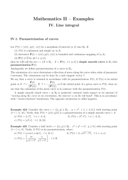 Mathematics II – Examples