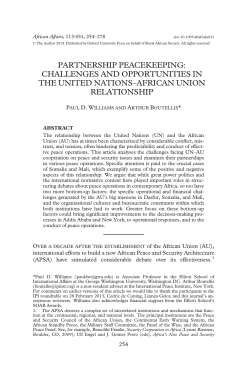 partnership peacekeeping: challenges and