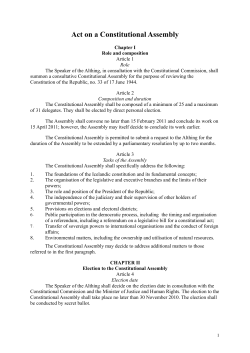 Act on a Constitutional Assembly