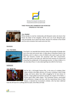THIRD TRAVELLING CARIBBEAN FILM SHOWCASE SYNOPSIS