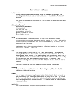 2012 Sermon Starters and Quotes final