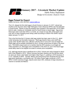 January 2017 – Livestock Market Update