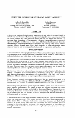 An Expert System for Dense-Map Name Placement