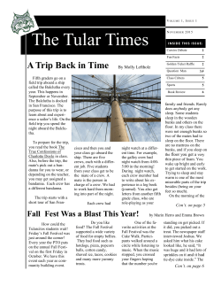 The Tular Times - Carmel Unified School District