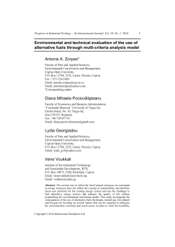 Environmental and technical evaluation of the use of alternative