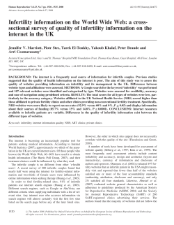 Infertility information on the World Wide Web: a