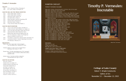 Timothy P. Vermeulen - Robert T. Wright Community Gallery of Art