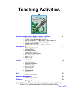 Teaching Activities - Arbordale Publishing