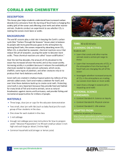 Corals and Chemistry - Climate Change Lesson Plan