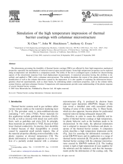 Simulation of the high temperature impression of