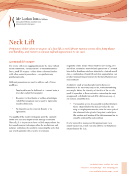 brochure  - Lucian Ion FRCS, Consultant Cosmetic