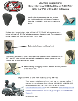 Mounting Suggestions: Harley-Davidson&reg; Softail