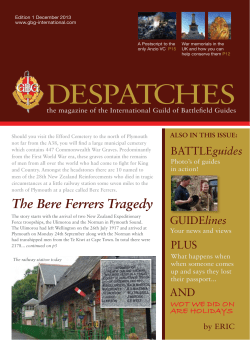 to Edition 1 of Despatches