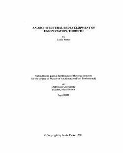 an architectural redevelopment of union station, toronto