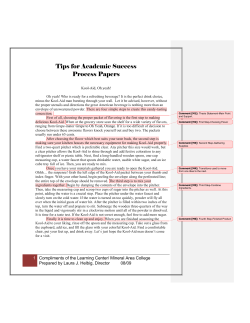 Tips for Academic Success Process Papers