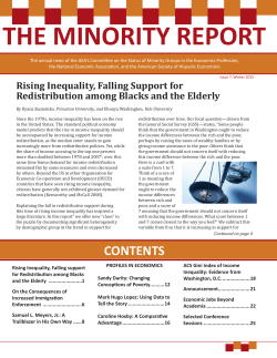 the minority report - American Economic Association