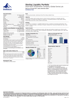 Historical Fact Sheets: Sterling Liquidity Portfolio