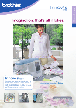 Imagination: That`s all it takes. - tarmah sewing machine(m) sdn bhd