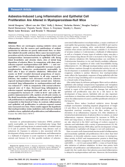 Asbestos-Induced Lung Inflammation and