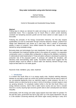Grey water reclamation using solar thermal energy